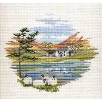 Image 1 of Derwentwater Designs Lakeside Farm Cross Stitch Kit