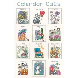 Heritage Calendar Cats - Evenweave Cross Stitch Kit