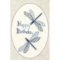 Image of Derwentwater Designs Dragonfly Birthday Cross Stitch Kit