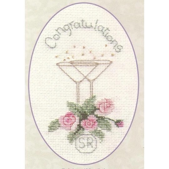 Image 1 of Derwentwater Designs Roses and Champagne Cross Stitch Kit