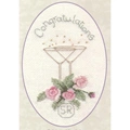 Image of Derwentwater Designs Roses and Champagne Wedding Sampler Cross Stitch Kit