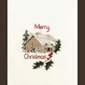 Image of Derwentwater Designs Christmas Cottage Christmas Card Making Cross Stitch Kit