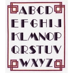 Heather Anne Designs Art Deco Alphabet Cross Stitch Kit