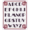 Image of Heather Anne Designs Art Deco Alphabet Cross Stitch Kit