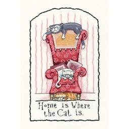 Heritage Home is Where the Cat is - Evenweave Cross Stitch Kit