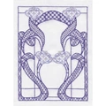 Image of Holbein Embroideries Art Nouveau Window Blue Embroidery Kit