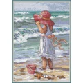 Image of Dimensions Girl at the Beach Cross Stitch Kit