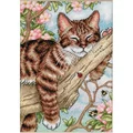 Image of Dimensions Napping Kitten Cross Stitch