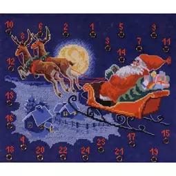 Permin Delivering Presents Advent Christmas Cross Stitch Kit
