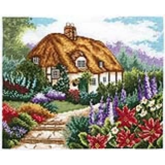 Image 1 of Anchor Cottage Garden in Bloom Cross Stitch Kit