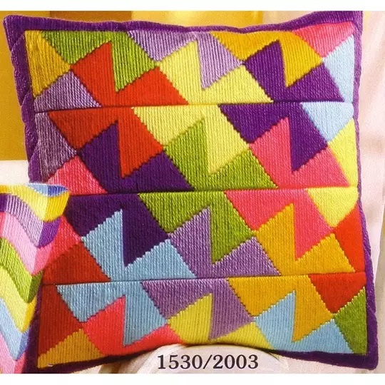 Image 1 of Vervaco Bold Triangles Long Stitch Kit
