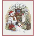 Image of Dimensions Garden Shed Snowman Christmas Cross Stitch Kit
