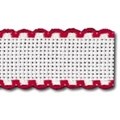 Image of Zweigart Aida Band - 14 count - 19 White/Red (7107)