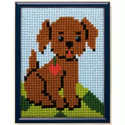 Pako Brown Puppy Cross Stitch Kit