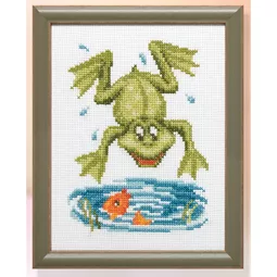 Pako Frog and Goldfish Cross Stitch Kit
