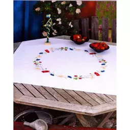 Anchor Red Poppy Tablecloth Embroidery Kit