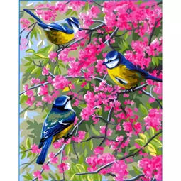 Royal Paris Bluetits in Blossoms Tapestry Canvas