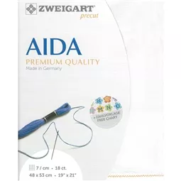 Zweigart 18 Count Aida Pre-Cut - Antique White Fabric