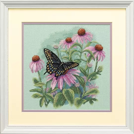 Image 1 of Dimensions Butterfly and Daisies Cross Stitch Kit