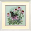 Image of Dimensions Butterfly and Daisies Cross Stitch Kit