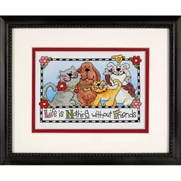Dimensions Life is Nothing Without Friends Cross Stitch Kit