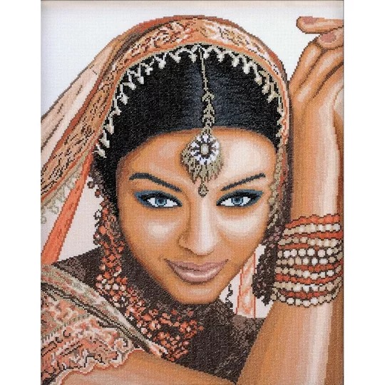 Image 1 of Lanarte Indian Beauty - Aida Cross Stitch Kit