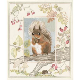 Derwentwater Designs Red Squirrel Cross Stitch Kit