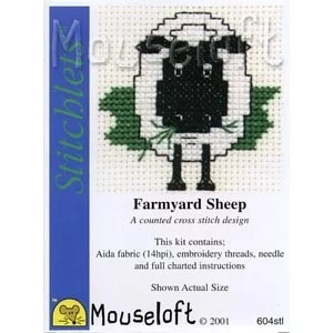 Image 1 of Mouseloft Farmyard Sheep Cross Stitch Kit