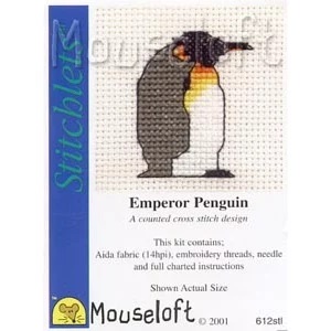Image 1 of Mouseloft Emperor Penguin Cross Stitch Kit