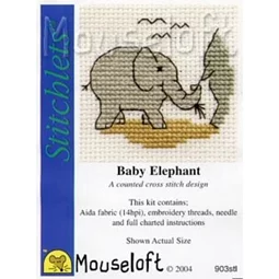 Mouseloft Baby Elephant Cross Stitch Kit