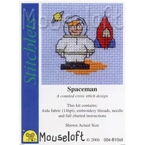 Image 1 of Mouseloft Spaceman Cross Stitch Kit