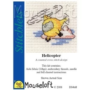 Image 1 of Mouseloft Helicopter Cross Stitch Kit