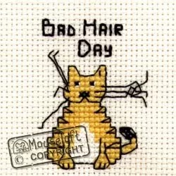 Image 1 of Mouseloft Bad Hair Day Cross Stitch Kit