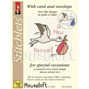 Image 1 of Mouseloft Stork Cross Stitch Kit