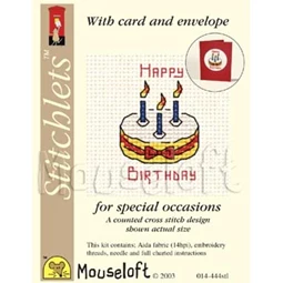Mouseloft Birthday Cake Cross Stitch Kit