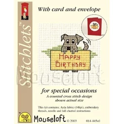 Mouseloft Happy Birthday Dog Cross Stitch Kit