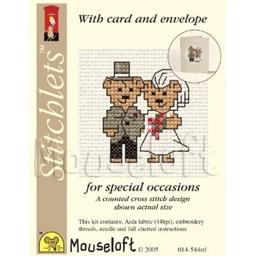 Image 1 of Mouseloft Bride and Groom Cross Stitch Kit