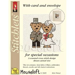 Mouseloft Bride and Groom Wedding Sampler Cross Stitch Kit