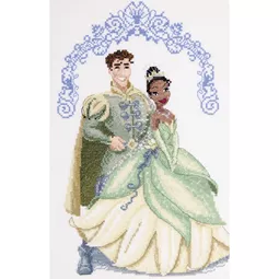 DMC Prince Naveen and Princess Tiana Cross Stitch Kit