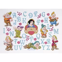 DMC Snow White and the 7 Dwarves ABC Cross Stitch Kit