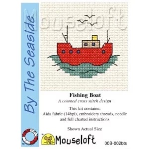 Image 1 of Mouseloft Fishing Boat Cross Stitch Kit