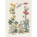 Image of Eva Rosenstand Dragonfly and Flowers Cross Stitch Kit