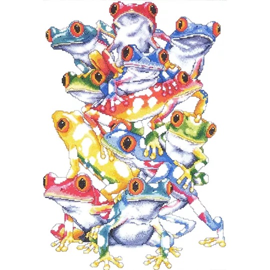 Image 1 of Design Works Crafts Frog Pile Cross Stitch Kit