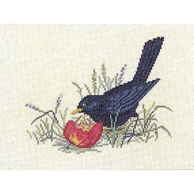 Image 1 of Eva Rosenstand Blackbird Cross Stitch Kit