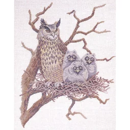 Eva Rosenstand Eagle Owl Nest Cross Stitch Kit