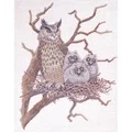 Image of Eva Rosenstand Eagle Owl Nest Cross Stitch Kit