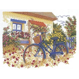 Eva Rosenstand Bicycle Cottage - Aida Cross Stitch Kit