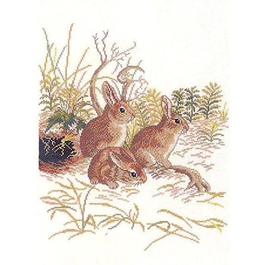 Image 1 of Eva Rosenstand Rabbits Cross Stitch Kit