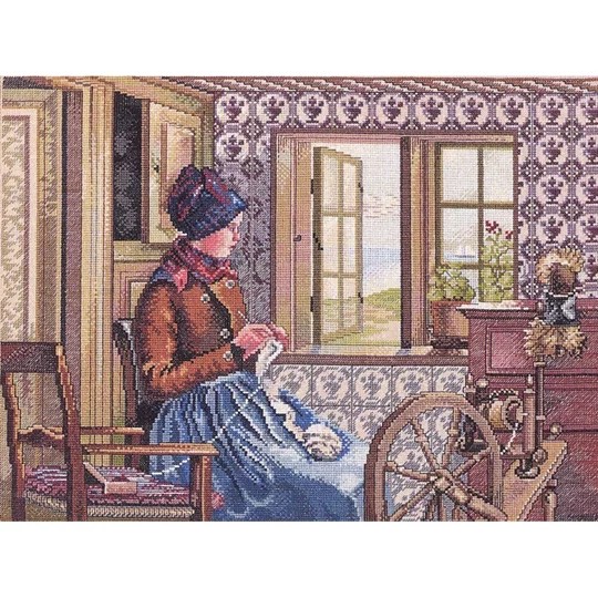 Image 1 of Eva Rosenstand The Knitter Cross Stitch Kit