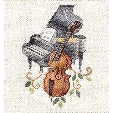 Image 1 of Eva Rosenstand Cello and Piano Cross Stitch Kit